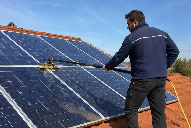Nettoyage et entretien de panneaux solaires à Lobsann
